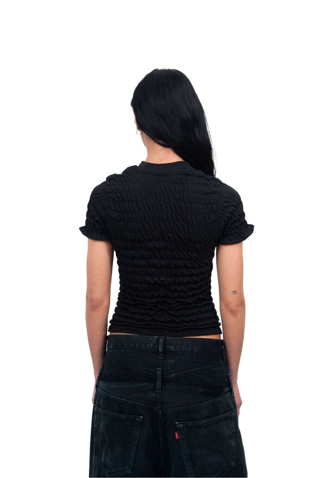 Black Army Wrinkle Tee