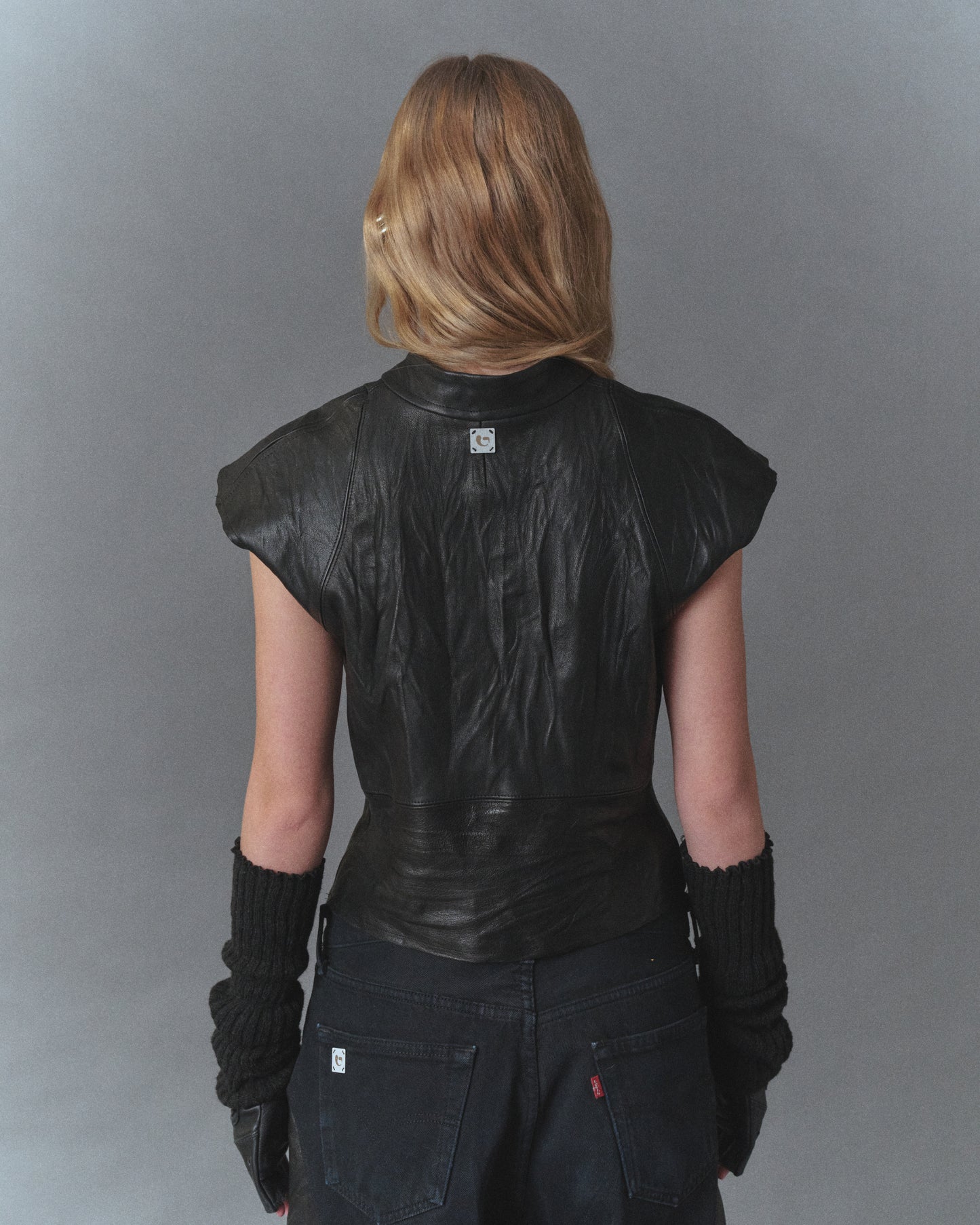 Wrinkle Leather Vest