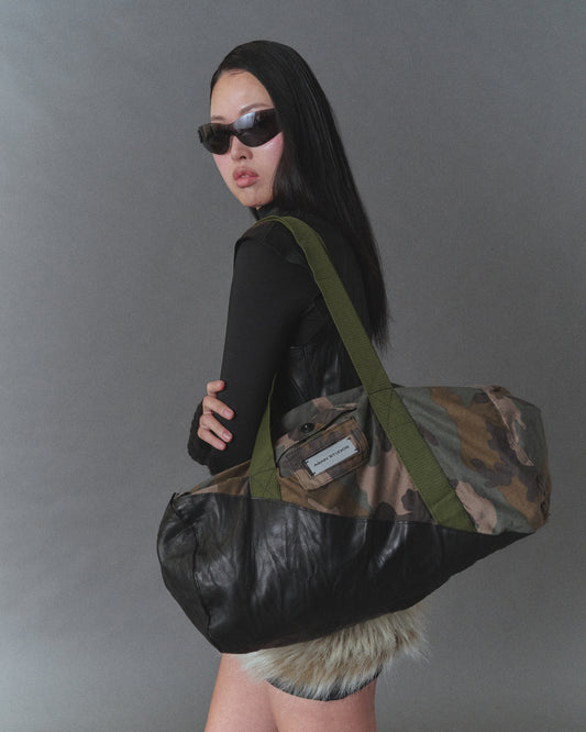 Leather Camo Bag