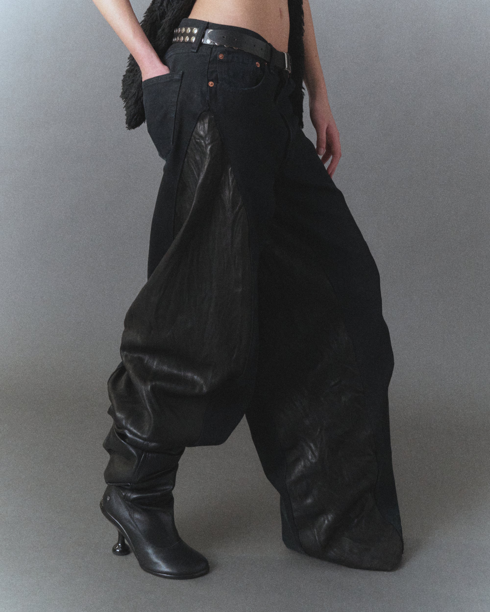Leather Arch Denim