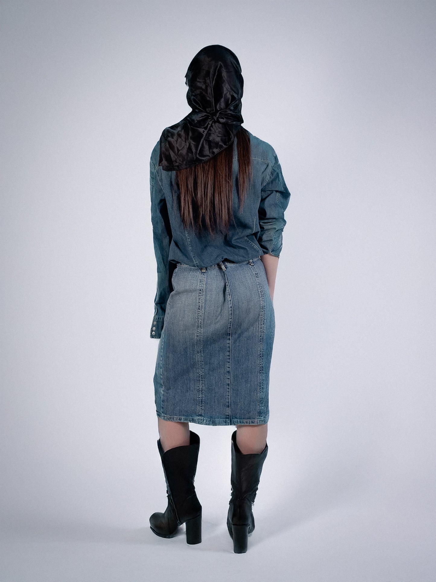 Midi Denim Skirt