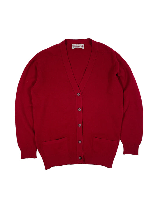 Red wool cardigan