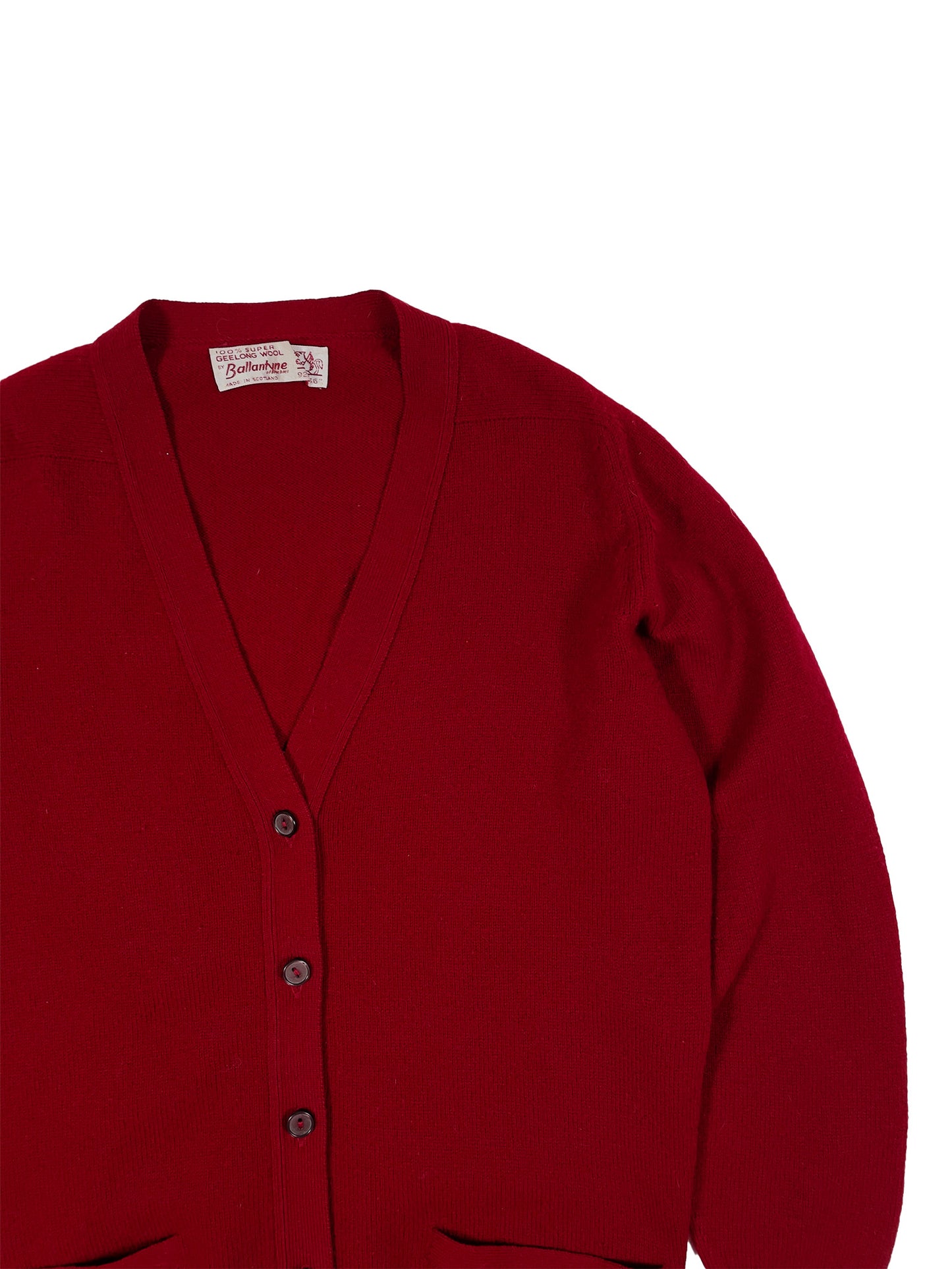 Red wool cardigan