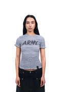 Grey Army Wrinkle Tee