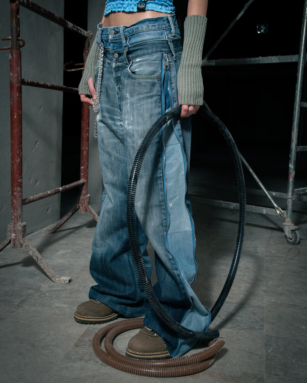 Dual Belt Denim