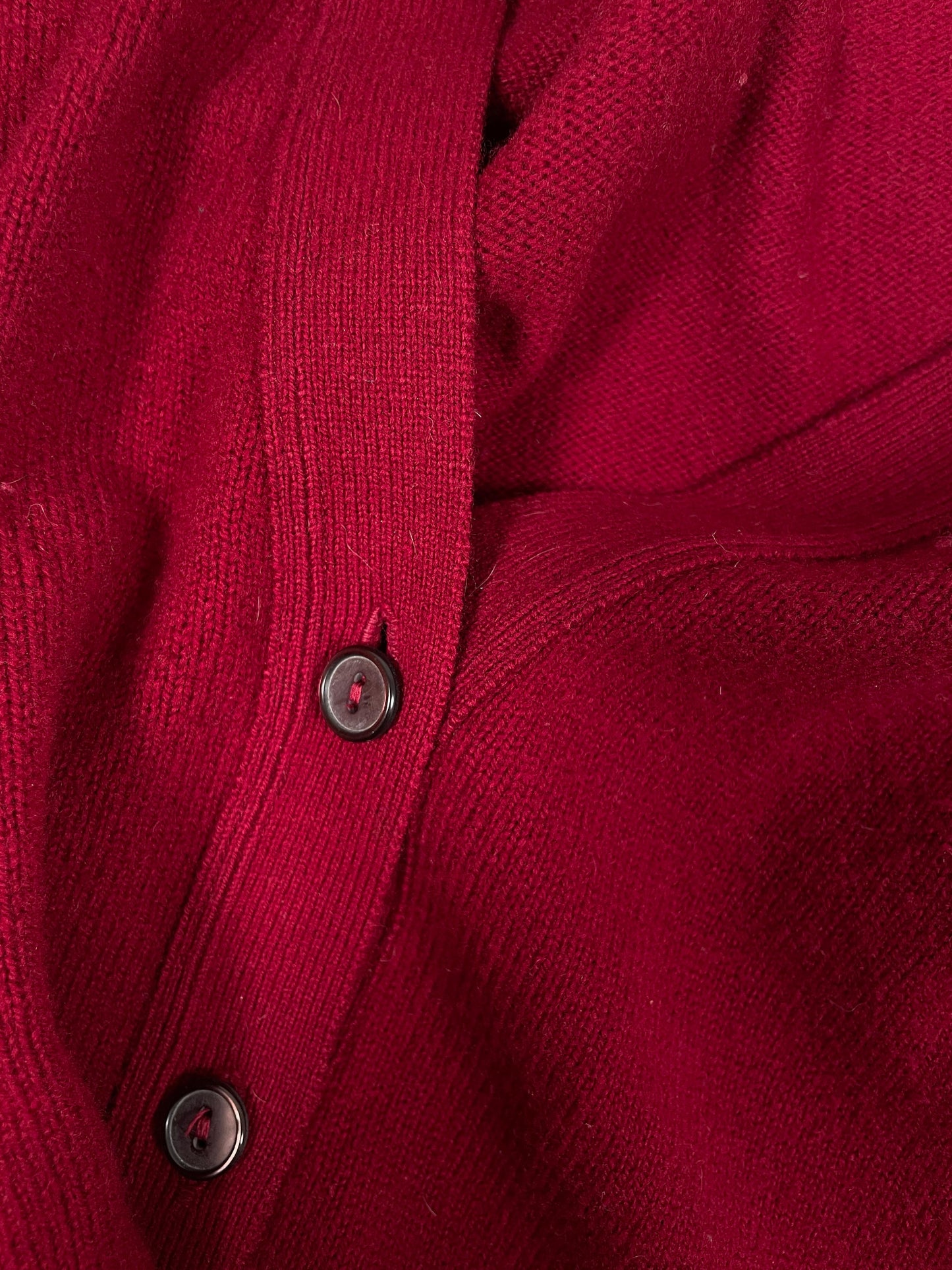 Red wool cardigan