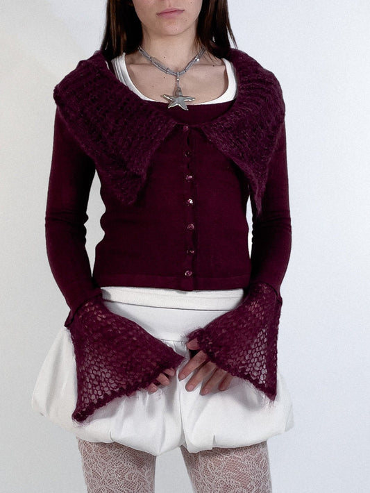 Burgundy Cardigan (set)